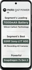 Moto g67 power 5G (Pantone Cilantro, 128 GB 8GB RAM) 7s Gen 2 Global Version.