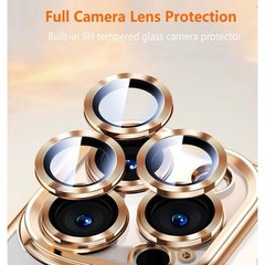 iPhone 14 Pro Max Case with Privacy Screen Protector & Full Camera Cover, Gold
