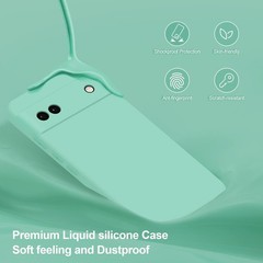 Case for Google Pixel 6A, Soft Silicone Shockproof Slim Cover with Camera Protec