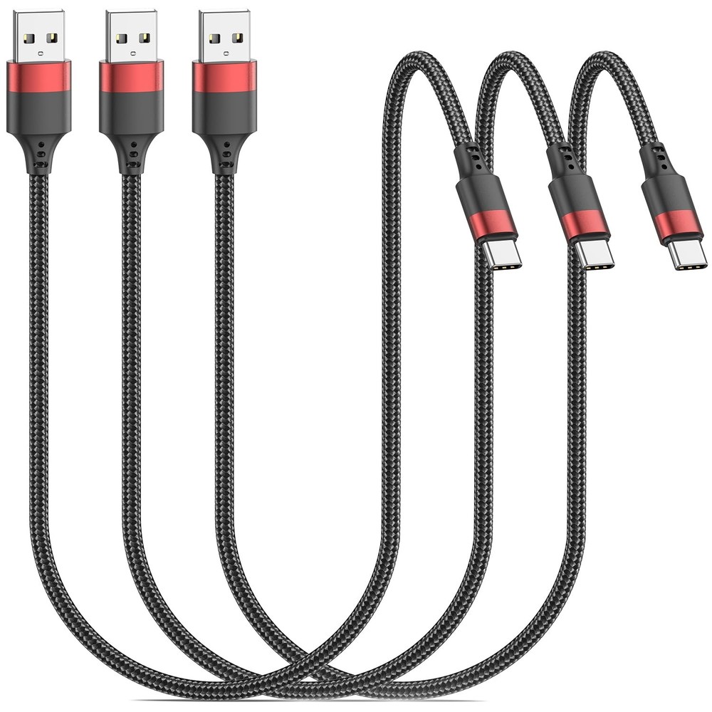 3 Pack 1.5FT Braided USB Type C Charging Cable for Galaxy S24 Ultra, iPhone 15 P