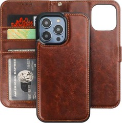 Detachable Wallet Case for iPhone 14 Pro Max RFID Blocking Card Slots Holder 5G