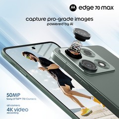 Motorola Edge 70 Max 5G 256GB+12GB RAM |Ice Melt | Global Version Unlocked E-Sim