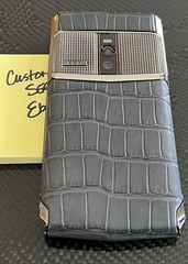 Genuine Vertu Signature Touch Clous De Paris Alligator Exotic 5.2″ ULTRA RARE