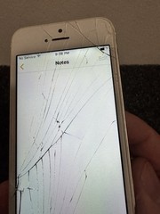 Apple iPhone 5s – 16 GB – Silver (Unlocked) – DAMAGED