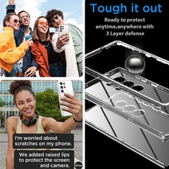 Samsung Galaxy S25 Ultra Clear Case, Heavy Duty Drop Protection Full Body Rugged