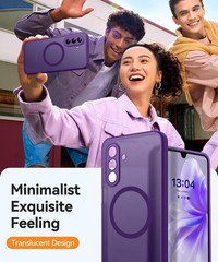 Deep Purple Translucent Matte Phone Cover for Samsung Galaxy A17-5G [Camera Prot