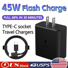 45W Power Adapter 6ft Fast Charger Cable For Samsung Galaxy S21 Plus S20 FE 5G Y