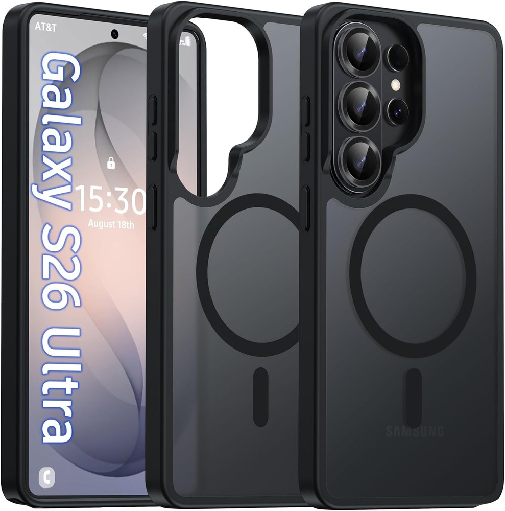 Magnetic Samsung Galaxy S26 Ultra Case Matte, Frosted Translucent Shockproof Cas