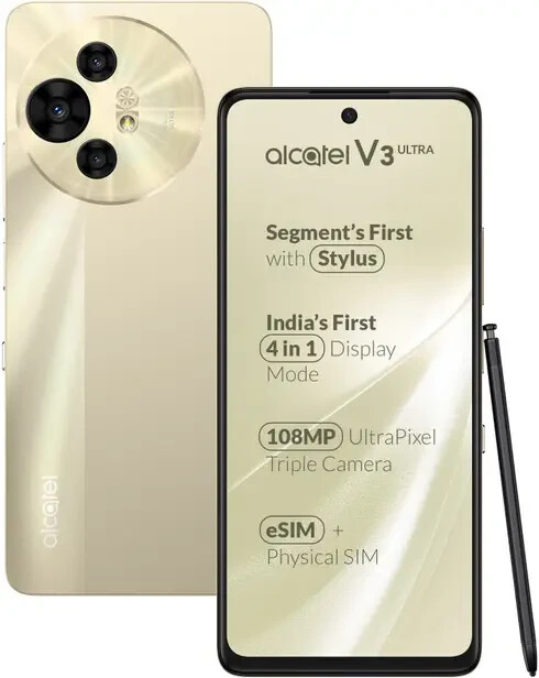 Alcatel V3 Ultra 5G Factory Unlocked Dual SIM-Global Version-NFC-6 GB RAM-GOLD