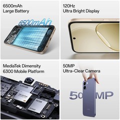 Oppo A6s 5G (Purple, 6GB RAM,128GB Storage) Dimensity 6300 Global Version.