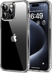 Transparent Hard Back Case for iPhone 15 Pro Max 6.7″, Drop Protection, Anti-Yel