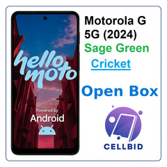 Open Box Motorola Moto G 5G 2024 XT2415 SAGE GREEN 128GB 🔒 Locked to Cricket