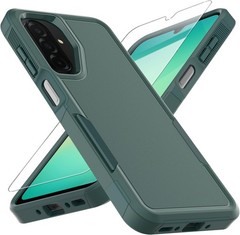 Heavy Duty Dark Green Phone Case for Galaxy A17 5G, Military Grade with Screen P