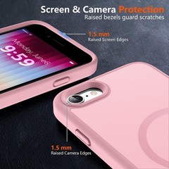 Strong Magnetic for iPhone SE Case 2022/iPhone SE 2020 Case/iPhone 7 Case Pink