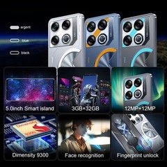 GT20 Pro Android Smartphone 5.0” Unlocked 3+32GB 3000mAh 12+12MP Dual SIM