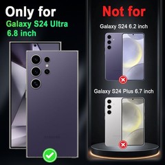 Three Layer Heavy Duty Full Body Case for Galaxy S24 Ultra, Shockproof Green Des