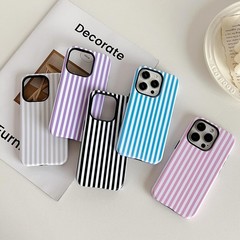 iPhone 15 Pro Max Case Cute Aesthetic Striped Phone Case for Women Girl Shockpro