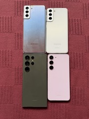 4 Lot Samsung Galaxy S23 Ultra Unlocked, S23 AT&T S21+, S21 Cracked *For Parts*