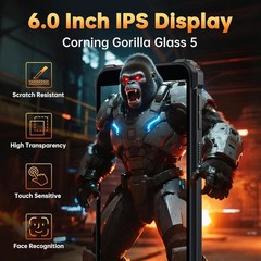 OUKITEL G3 Rugged Smartphone 16GB+128GB/1TB 6” HD 6300mAh Battery IP68/IP69K
