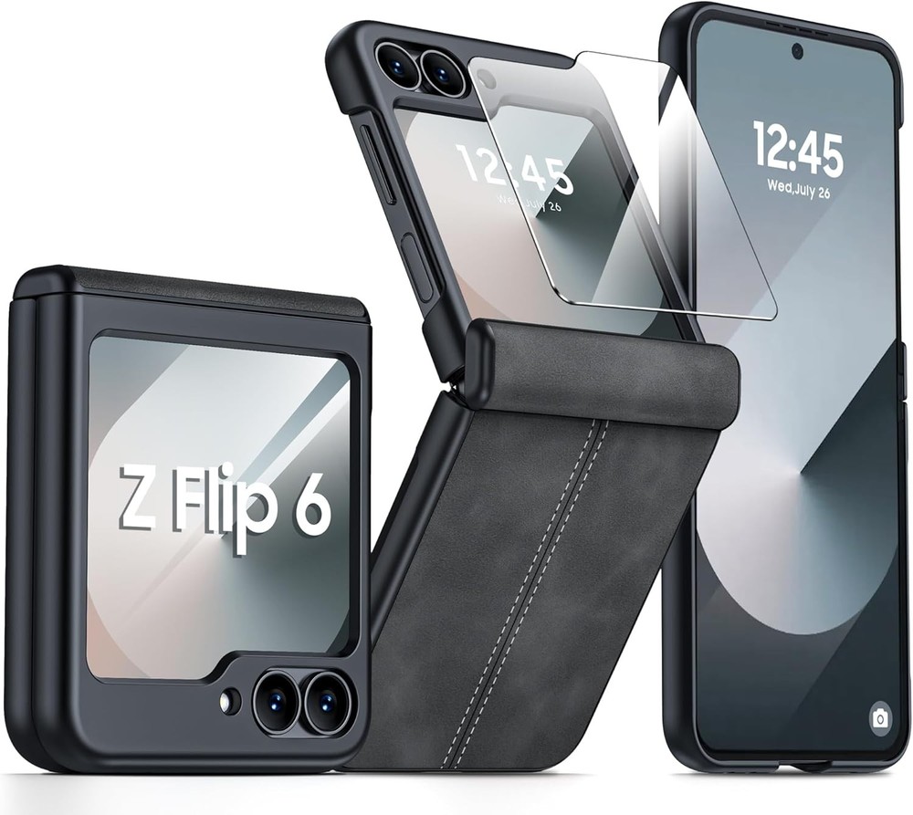 Case & Built-in Screen Protector for Samsung Galaxy Z Flip 6 & Z Flip 7 FE Ultra