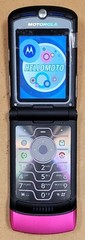 Motorola RAZR V3i – Pink ( Unlocked ) Very Rare GSM Flip Phone – Gray Back Plate