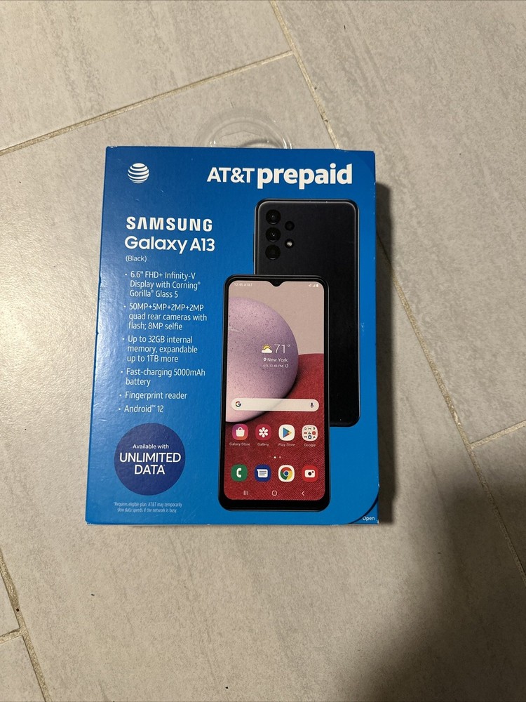 AT&T Prepaid Samsung Galaxy A13 4G 6.6inch 50MP Camera 32GB