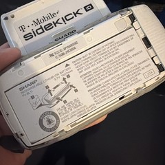 T-Mobile Sharp Sidekick iD PV150 Slider Cell Phone White Not Tested for parts