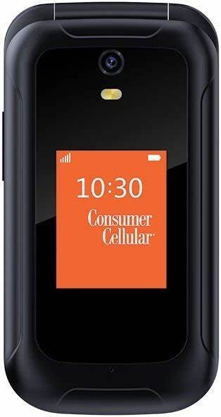 Consumer Cellular Iris, 8GB, Black – Flip Phone – E- SIM PHONE #17039-2