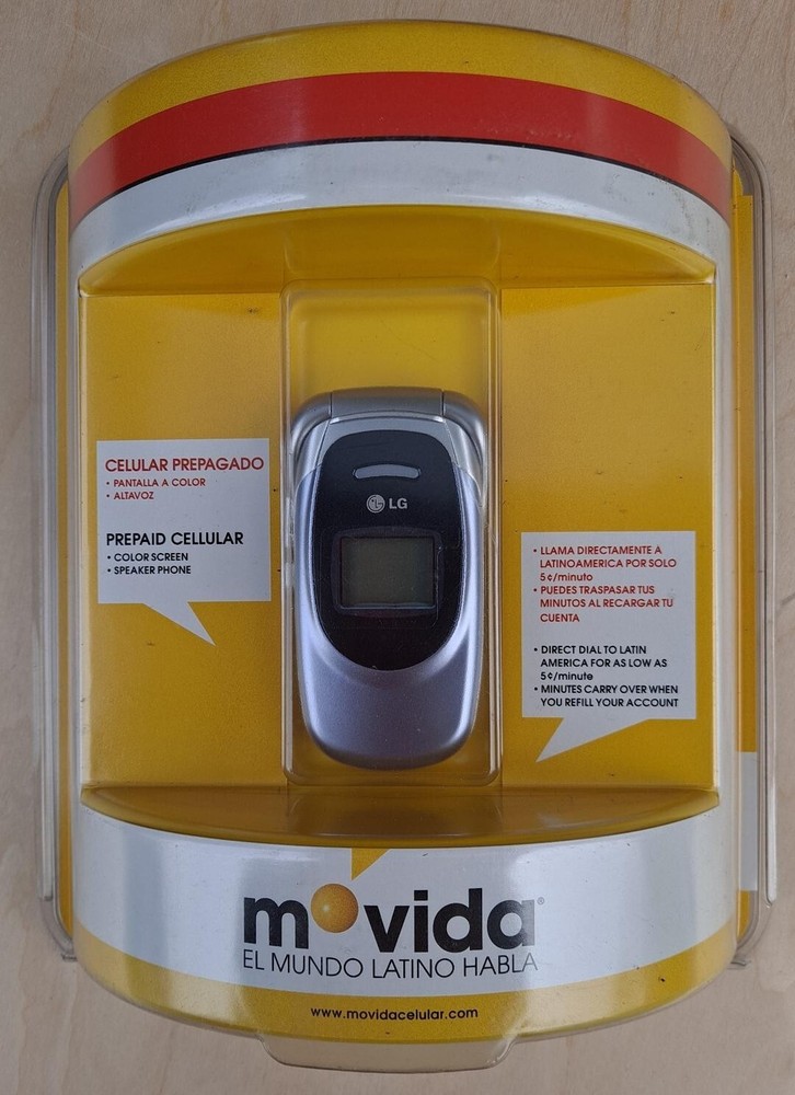 *** NEW Movida Prepaid Cellular Flip Phone Light Blue Silver Gray ***