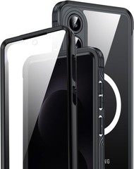 Strong Magnetic Case & Built-in Glass Screen Protector for Samsung Galaxy S25 Ed
