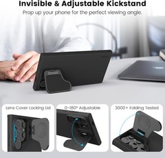 Magnetic & Camera Stand for Samsung Galaxy S24 Ultra 6.8 Inch with KicStand