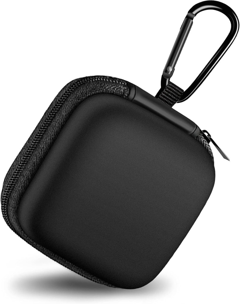 Portable EVA Earbud Case Organizer Bag SD Card Earphone Accessories Carabiner