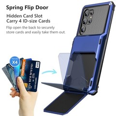 Samsung Galaxy S24 Ultra Wallet Case with Card Holder, Shockproof Flip Cover, Na