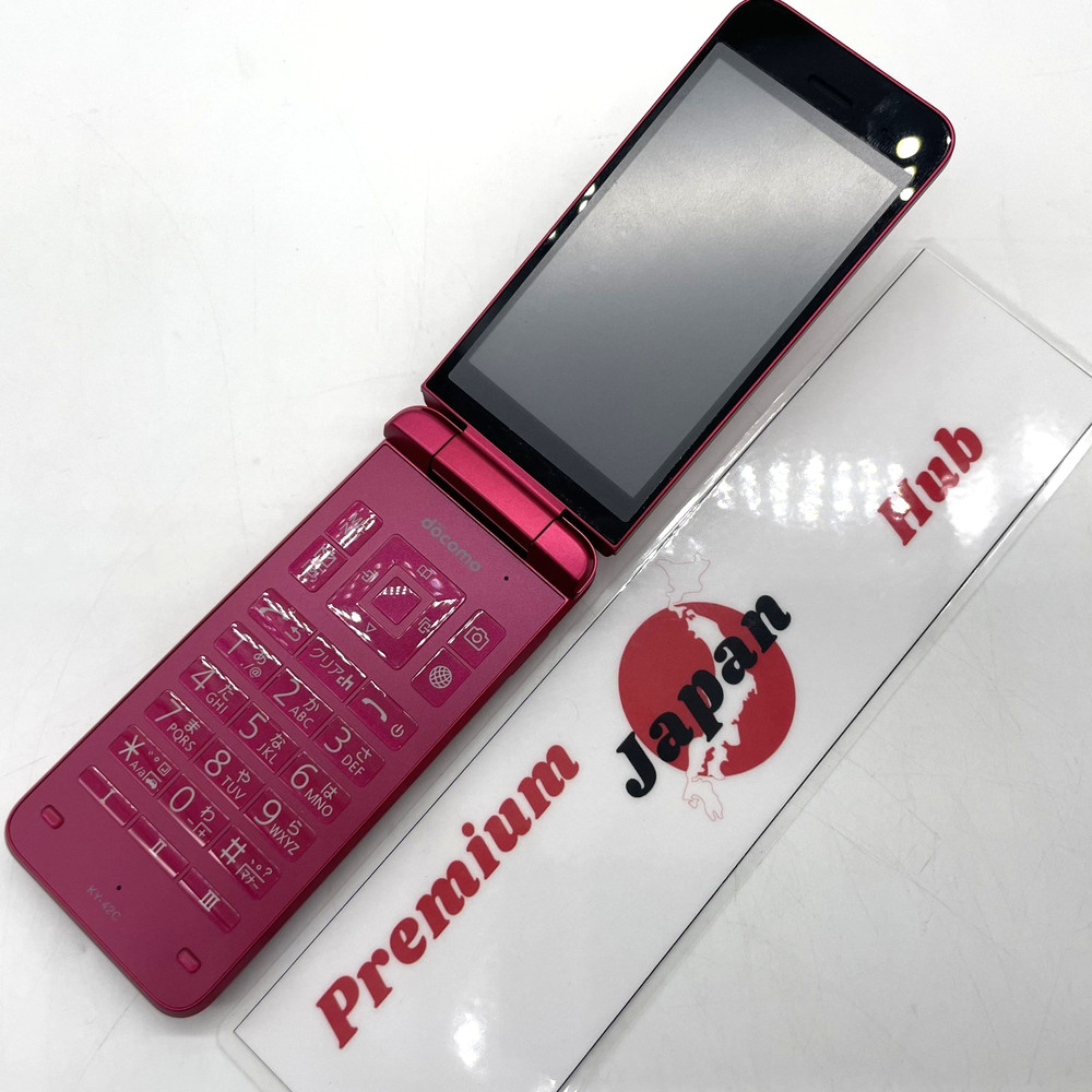KYOCERA DIGNO Keitai KY-42C Red SIM-Free Flip Phone – Clean, Used, Fully Working