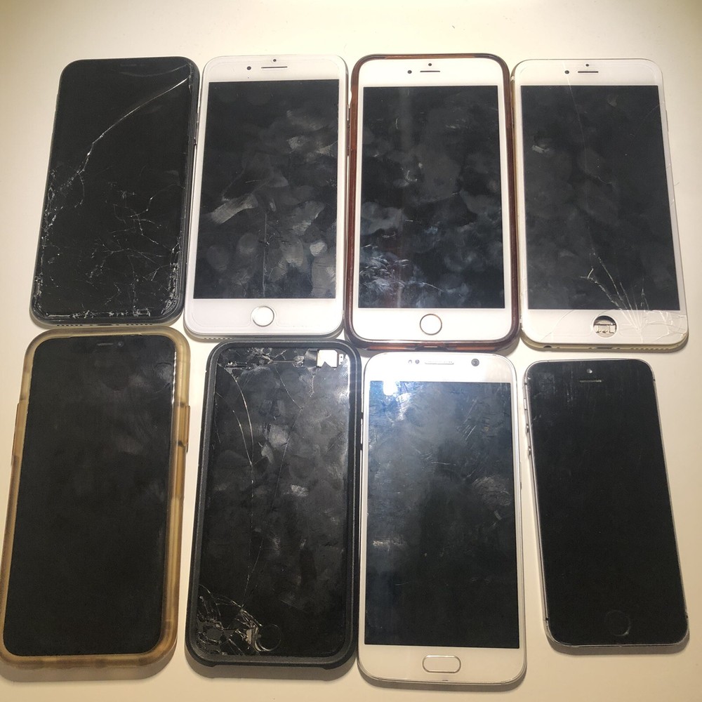 Phone Lot (iPhone Lot) Used 8 Phone Lot For Refurbish And Parts.