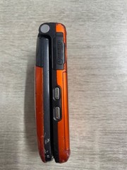 Fujitsu F900iC docomo Flip Phone Black Orange Japan Mobile Cell Phone Vintage