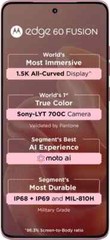 MOTOROLA Moto Edge 60 Fusion 5G-Factory Unlocked Dual SIM-8GB RAM-PINK Zephyr