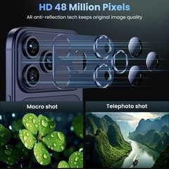 Metal Tempered Glass Rear Camera Lens Protector for iPhone 17 Pro Max – Deep Blu