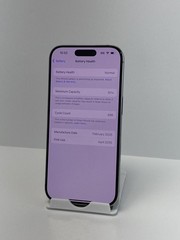 Apple iPhone 16 Pro A3083 128GB White Titanium iOS 18.6.2 Unlocked device