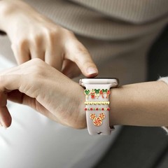 Watch Band Charms with Decorative Ring Loops for Apple Watch 38mm to 49mm SE/Ser