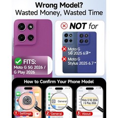 Moto G 2026/G Play 2026 Phone Case with Tempered Glass Screen Protector and Kick