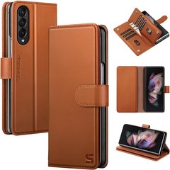 Samsung Galaxy Z Fold 3 Wallet Case with Card Holder, RFID Blocking PU Leather C
