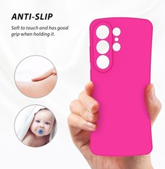 Silicone Case for Samsung Galaxy S26 Ultra 6.9 Inches 2026, Lightweight, Hot Pin