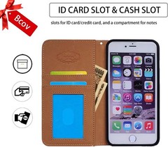 Leather Flip Wallet Case with Colorful Dragonfly Design for Google Pixel 6a
