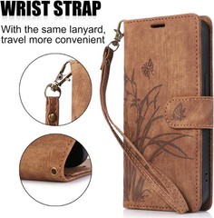 Wallet Case for Galaxy S26 Ultra, Floral Butterfly Embossed PU Leather Flip Case