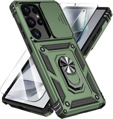 Phone Case for Samsung Galaxy S25 Ultra with HD Screen Protector & Kickstand
