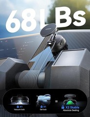 Car Mount for iPhone 17 Pro Max, [Tri-Fold] 360° Rotation iPhone Car Holder