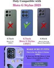 for Moto G Stylus 5G 2025/2026 Case – Cute Phone Cover Design with Ring Stand Ho