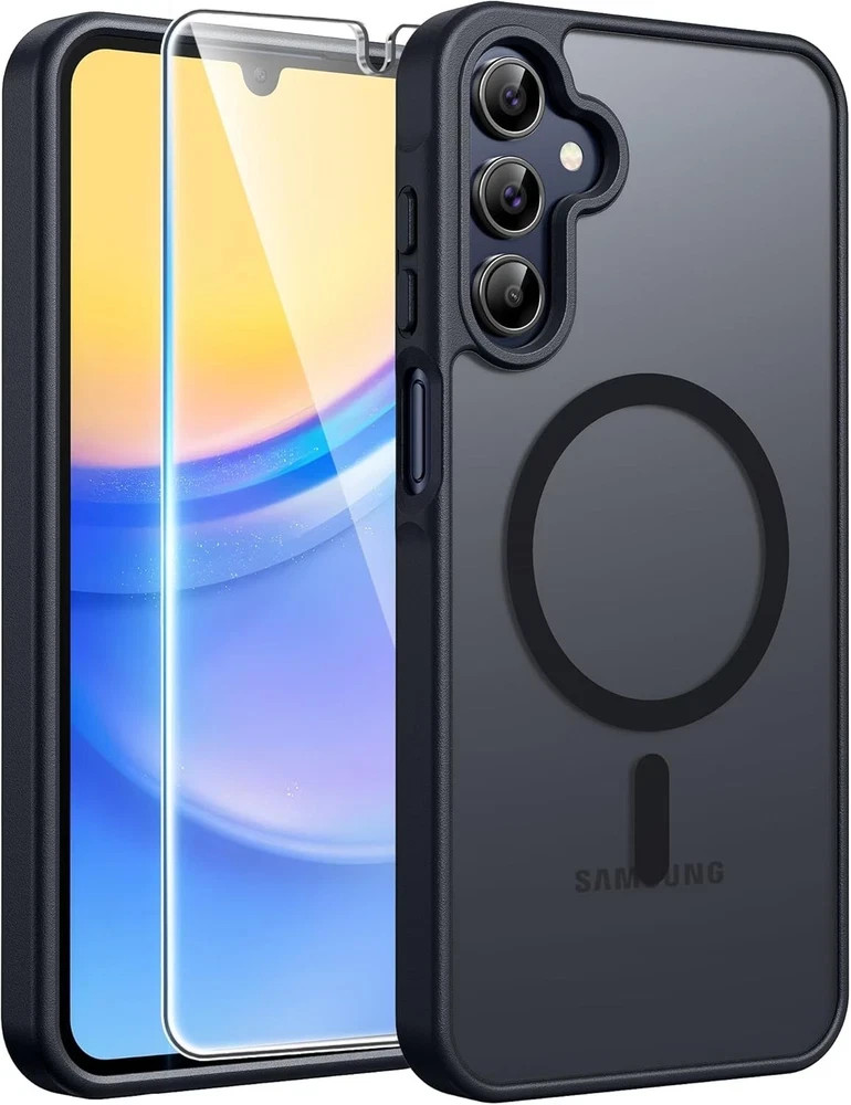 Galaxy A15 5G Phone Case: Matte Translucent Military-Grade Protection – Black