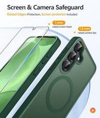 For Samsung Galaxy S25 Case w/Military Grade Shockproof, Translucent Matte Cover